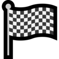 Эмодзи 🏁 Гоночный флаг на Windows 10 Fall Creators Update