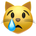 Эмодзи 😿 Плачущее кошачье лицо на Apple iOS