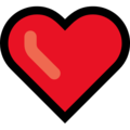 Эмодзи ❤️  Красное сердце на Windows 10 Fall Creators Update
