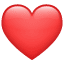 Эмодзи ❤️  Красное сердце в месседжере WhatsApp