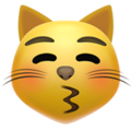 Эмодзи 😽 Целующее кошачье лицо с закрытыми глазами на Apple iOS