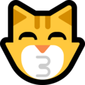 Эмодзи 😽 Целующее кошачье лицо с закрытыми глазами на Windows 10 Fall Creators Update