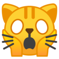 Эмодзи 🙀 Испуганное кошачье лицо на Google Android