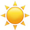 Эмодзи ☀️ Солнышко или Солнце на Apple iOS