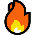 Эмодзи 🔥 Огонь (пламя) на Windows 10 Fall Creators Update
