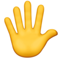 Эмодзи 🖐️ Рука с растопыренными пальцами на Apple iOS