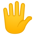 Эмодзи 🖐️ Рука с растопыренными пальцами на Google Android