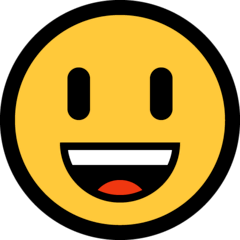 Эмодзи 😃 Улыбающееся лицо с большими глазами и открытым ртом на Windows 10 Fall Creators Update