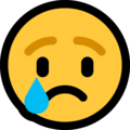 Эмодзи 😢 Плачущий на Windows 10 Fall Creators Update