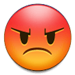 Эмодзи 😡 Красное злое лицо на Samsung