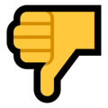 Эмодзи 👎 Большой палец вниз на Windows 10 Fall Creators Update