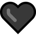 Эмодзи 🖤 Черное сердце на Windows 10 Fall Creators Update