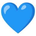 Эмодзи 💙 Синее (голубое) сердце на Google Android