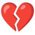 Эмодзи 💔 Разбитое сердце на Google Android