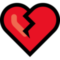 Эмодзи 💔 Разбитое сердце на Windows 10 Fall Creators Update