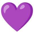 Эмодзи 💜 Фиолетовое сердце на Google Android