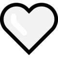 Эмодзи 🤍 Белое сердце на Windows 10 Fall Creators Update