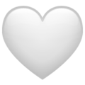 Эмодзи 🤍 Белое сердце в месседжере WhatsApp