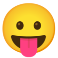 Эмодзи 😛 Лицо с высунутым языком на Google Android