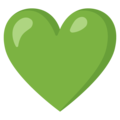 Эмодзи 💚 Зеленое сердце на Google Android