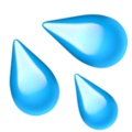 Эмодзи 💦 Капли воды или Брызги пота на Apple iOS