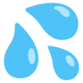 Эмодзи 💦 Капли воды или Брызги пота на Google Android