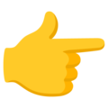 Эмодзи 👉 Указательный палец вправо на Google Android