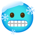 Эмодзи 🥶 Замороженное лицо на Google Android