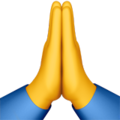 Эмодзи 🙏 Сложенные ладони (молитва) на Apple iOS