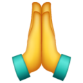 Эмодзи 🙏 Сложенные ладони (молитва) в месседжере WhatsApp