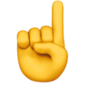 Эмодзи ☝️ Указательный палец вверх на Apple iOS