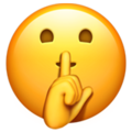 Эмодзи 🤫 Лицо с пальцем у рта на Apple iOS