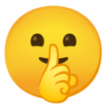 Эмодзи 🤫 Лицо с пальцем у рта на Google Android