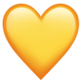Эмодзи 💛 Жёлтое сердце на Apple iOS