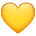Эмодзи 💛 Жёлтое сердце в месседжере WhatsApp